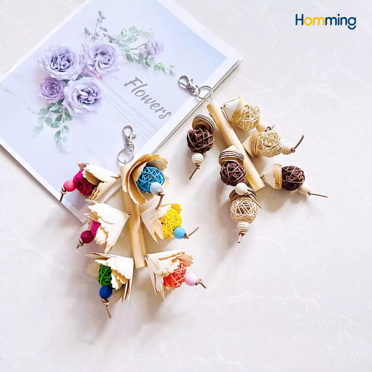 HommiFun Blossom Bells Bird Toy