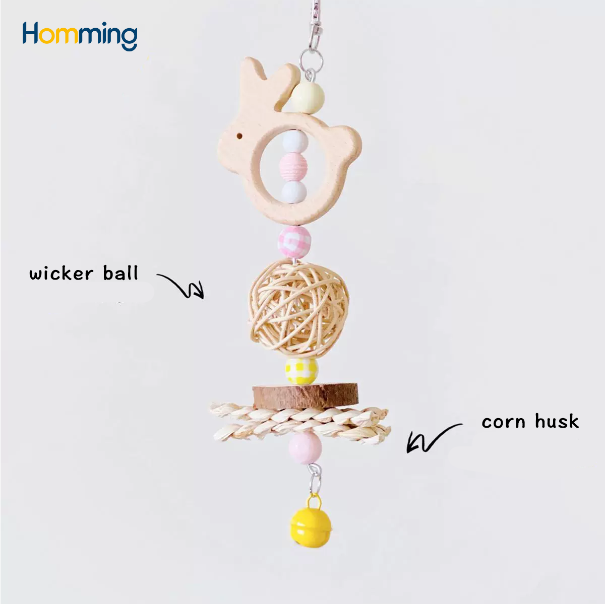 HommiFun Bunny Hop Bird Toy