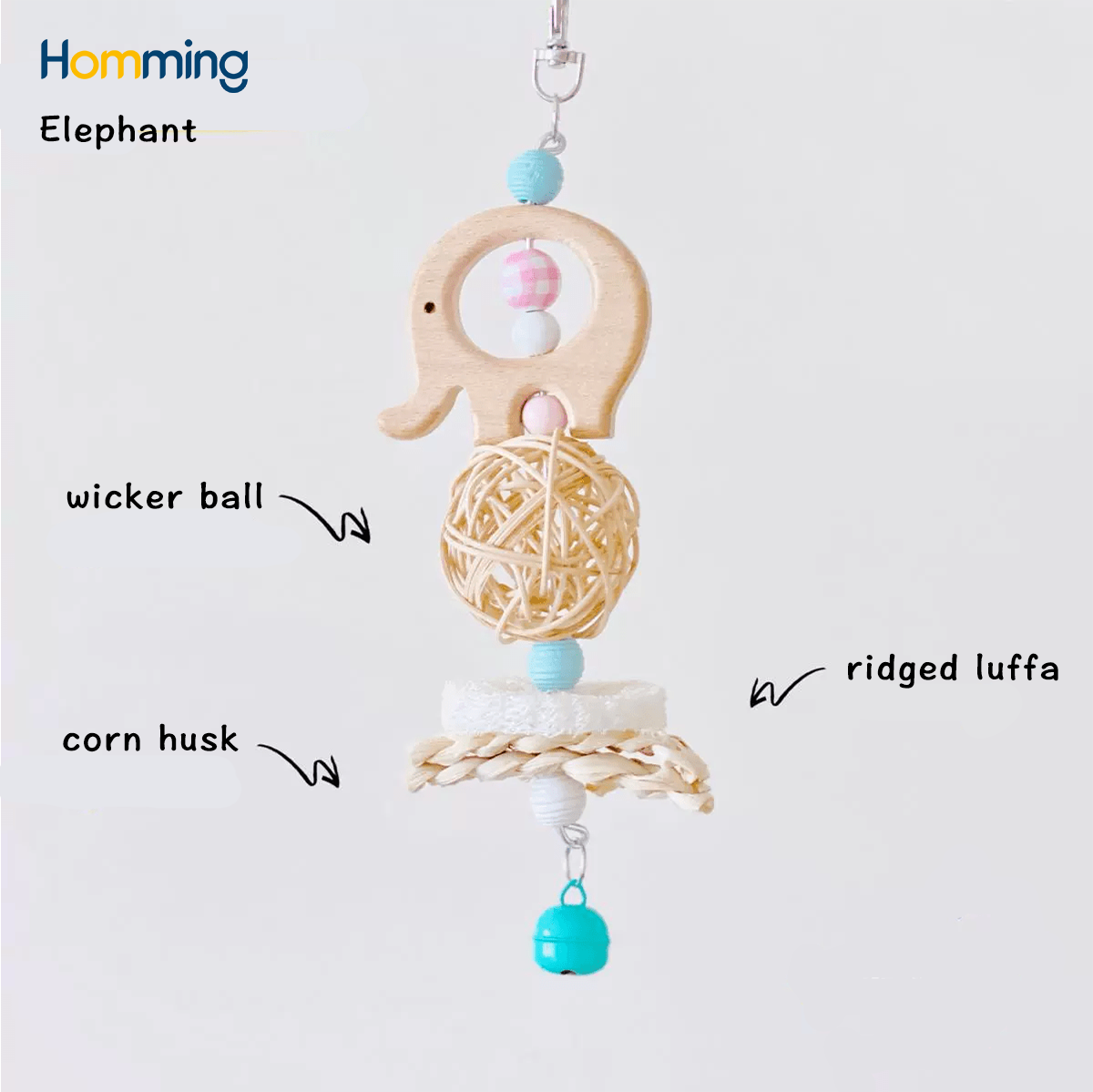 HommiFun Elephant Enchantment Bird Toy