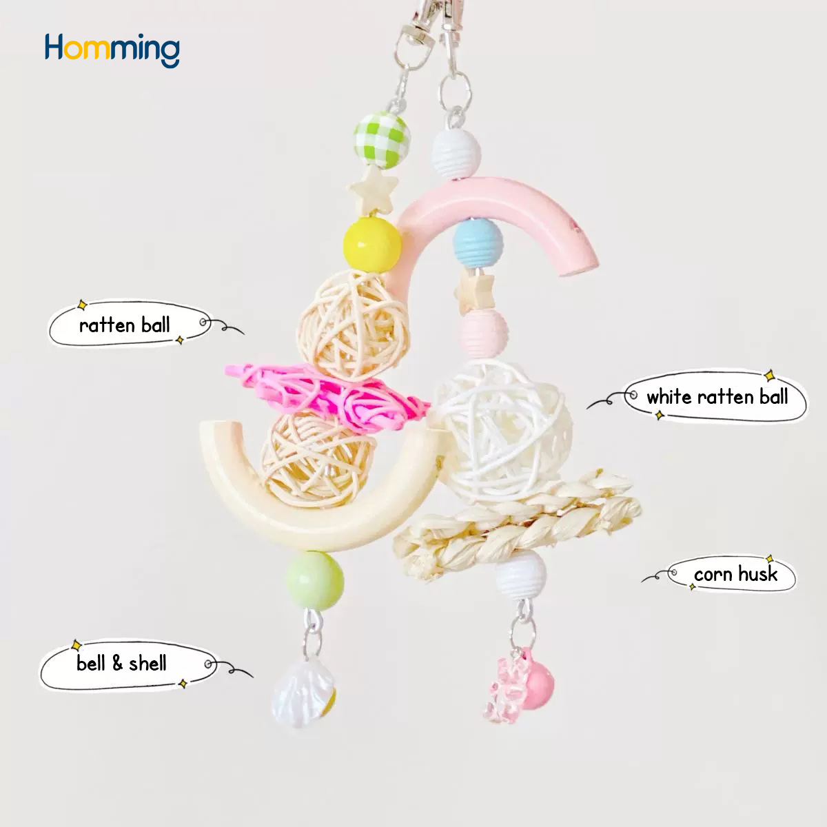 HommiFun Rainbow Rhapsody Bird Toy