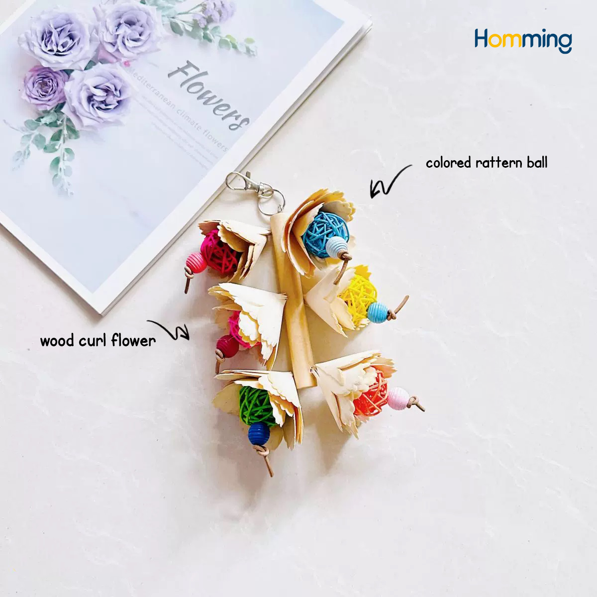 HommiFun Blossom Bells Bird Toy