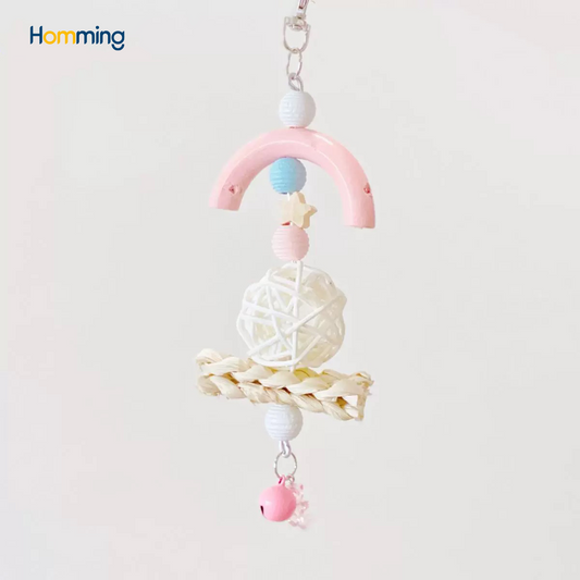 HommiFun Pastel Perch Playtime Bird Toy