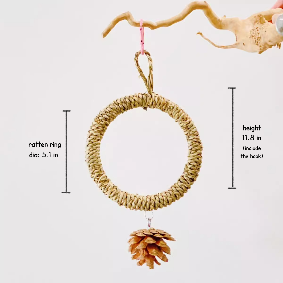 HommiFun Natural Swing Perch